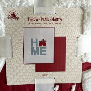 Disney Home Plaid Throw Blanket- New